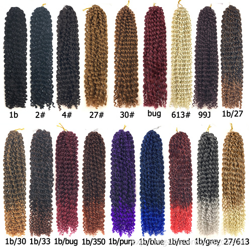 Synthetic Wholesale Braiding Twisted  Water Wave Passion Twist Hair Crochet  Jumbo Braid Hair Faux Locs Hair Curly Ombre
